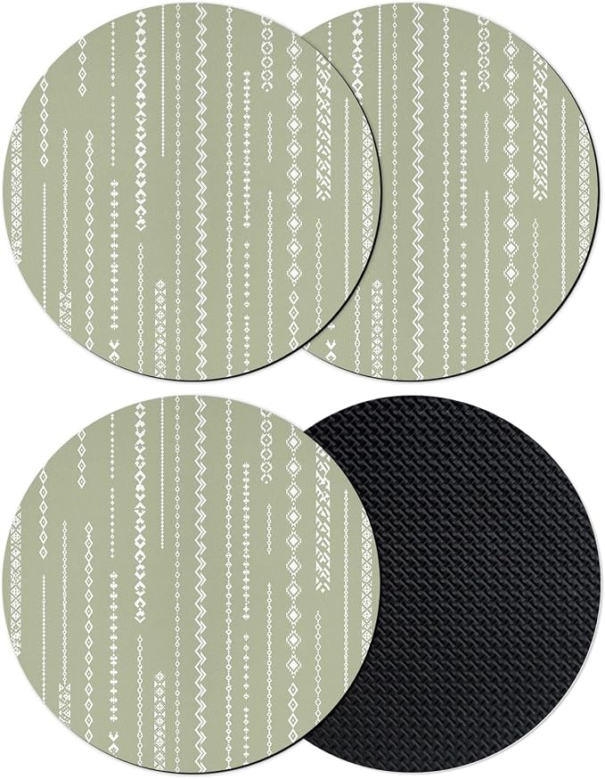 Sage Green Coasters Set of 4, Absorbent Coasters by Unknown