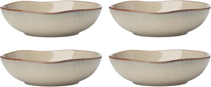 Oneida Dinnerware Set, Organic Shades Oatmeal Pasta Bowls, Service by Oneida