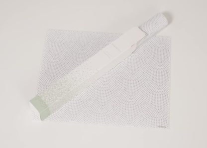 Mintrico placemat for Dining Table Set of 2 Silicone Heat Resistant Non Slip (Fans)