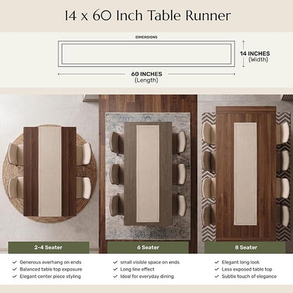 Solino Home 100% Pure Linen Dining Table Runner Orange, Fete 14 x 60 in | Table - Image 3