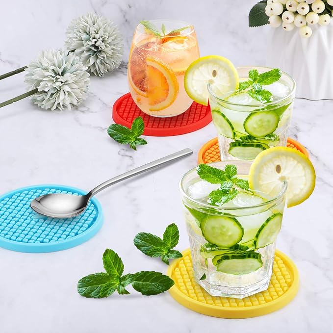 ME.FAN Silicone Coasters Thickened Drink Coasters - Image 4