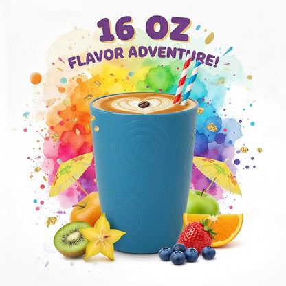 Wrova Wheat Straw Cups Set Alternative to Plastic Cups 16 oz, Reusable Drinking - Image 2