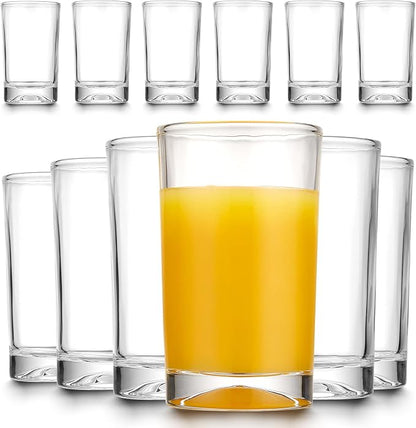 Mfacoy Small Juice Glasses Set of 6, 5.5-ounce Glass Cups, Heavy Base Small by Mfacoyisalifestylebrand