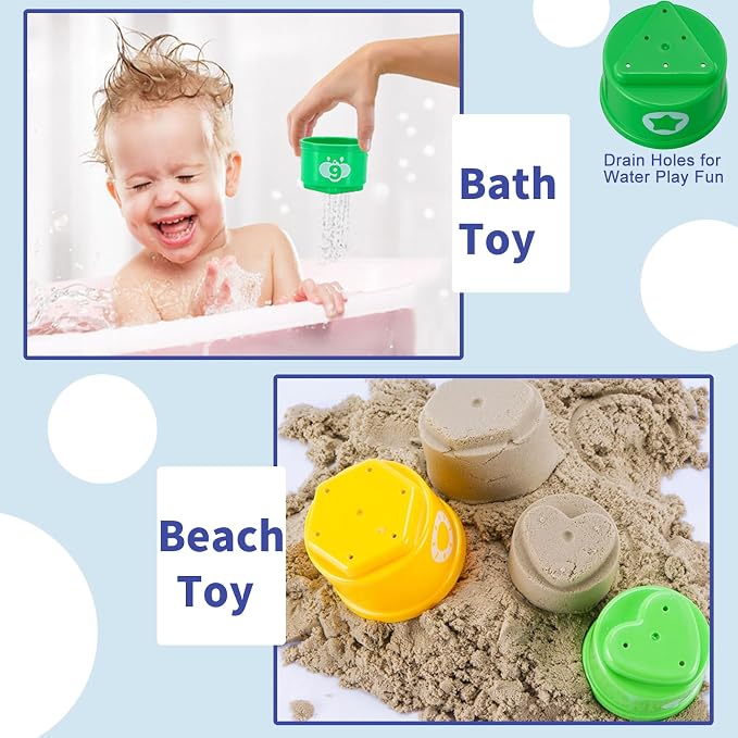 WEEJOYGAM Baby Stacking Cups, Nesting Stacking Toys - Image 6