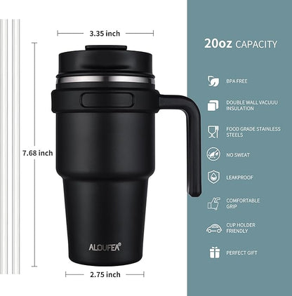 20 oz Insulated Travel Coffee Mug Tumbler - Image 5