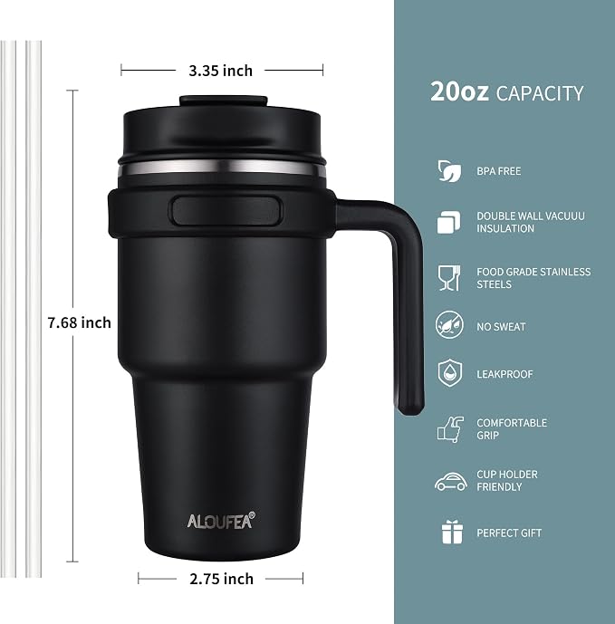 20 oz Insulated Travel Coffee Mug Tumbler - Image 2
