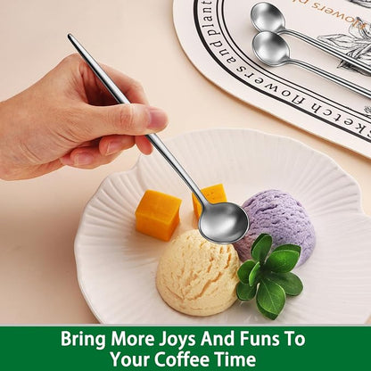 DEHOV 6.7 Inches Coffee Spoons Set, 4 Pieces Stainless Steel 18/10 Iced Tea - Image 6