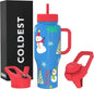 Coldest Tumbler with Handle and Straw, 100% Leak Proof Insulated Tumbler with by Coldest