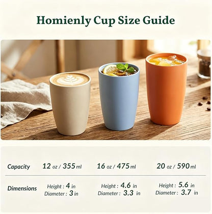 Homienly Water Cups Wheat Straw Drinking Glasses Cups 12oz Unbreakable Cups - Image 9