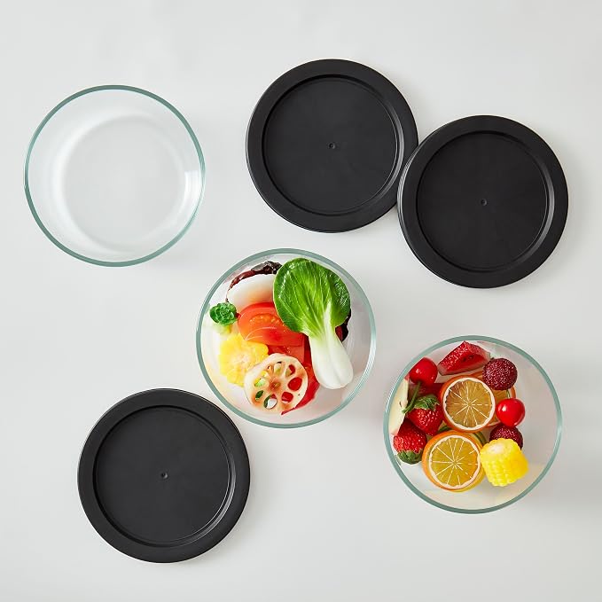 6-Piece Glass Food Storage Containers Set | 2-Cup, Leakproof | Microwave - Image 2