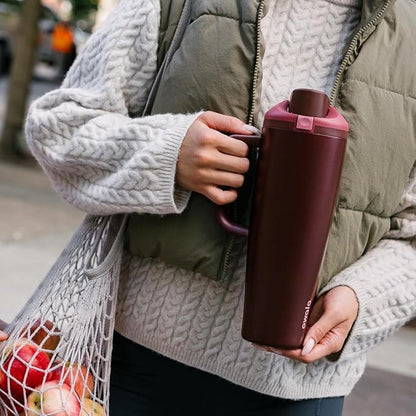 Owala FreeSip Tumbler Stainless Steel Water Bottle 40 oz Black Cherry | - Image 7