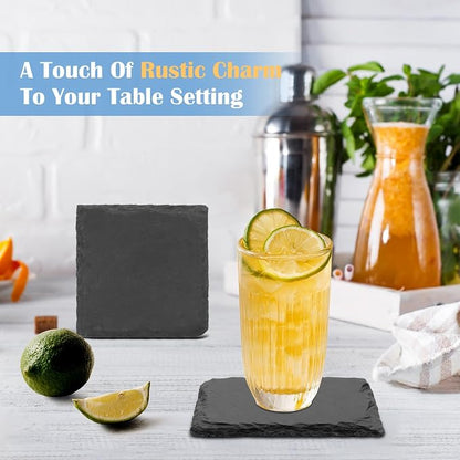 Black Nature Stone Coasters Set of 2 - Image 7