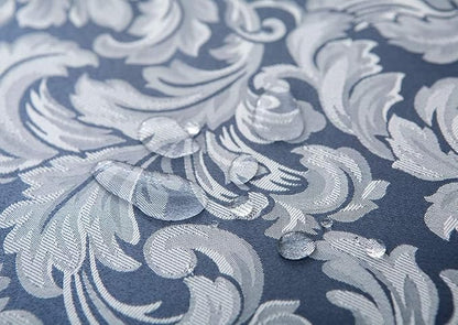 EHouseHome Jacquard Damask Reversible Blue and Grey Table Runners - Image 5