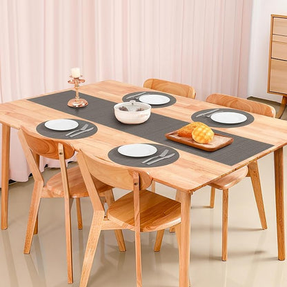Table Runner 72 Inches Long, Vinyl Woven Heatproof Table Runners | Washable - Image 5