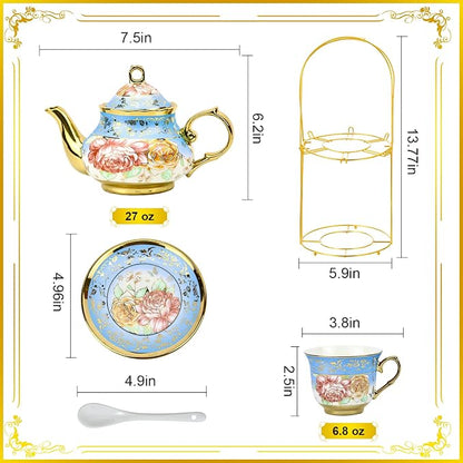 20 Pieces Porcelain Tea Set - Image 3