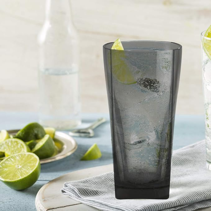 Top-spring 12 Oz Reusable Plastic Water Tumbler 6pcs Grey BPA Free | Thickened - Image 2
