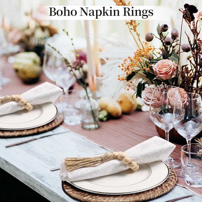 50 Pack Farmhouse Rustic Napkin Rings - Image 3