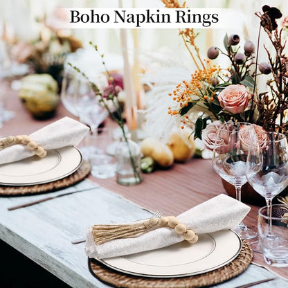 50 Pack Farmhouse Rustic Napkin Rings - Image 3