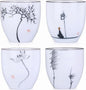 I-MART 4 Pcs Japanese Tea Cup Set, Chinese Style Ceramic Kung Fu Cups by I-MART