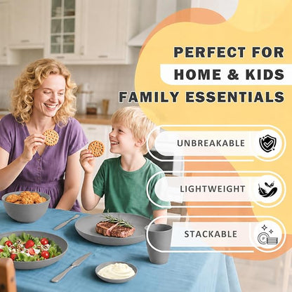 Kids Wheat Straw Dinnerware Sets - Image 8