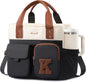 LOVEVOOK Insulated Lunch Bag for Women, Trendy Varsity Chenille Letter Lunch by LOVEVOOK