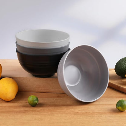 HEYCOME 12 Pcs Unbreakable Cereal Bowls Set, 26 Oz Wheat Straw Bowls Set - Image 7