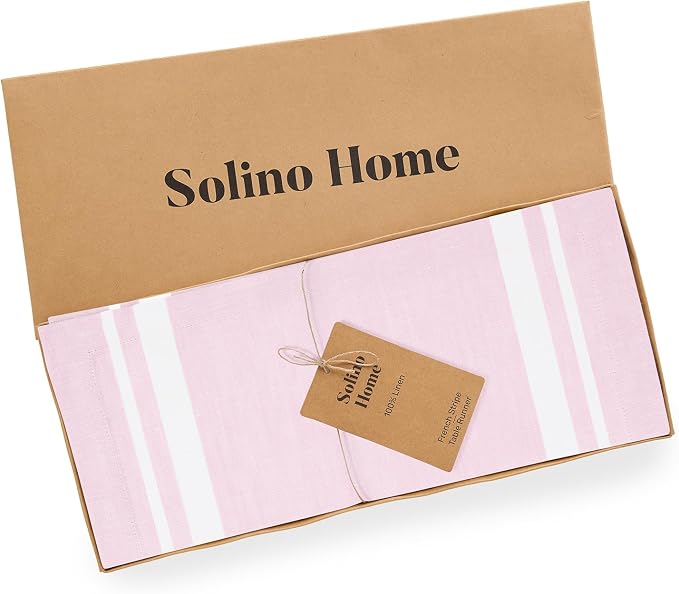 Solino Home 100% Pure Linen Table Runner, 14 x 48 in - Image 6