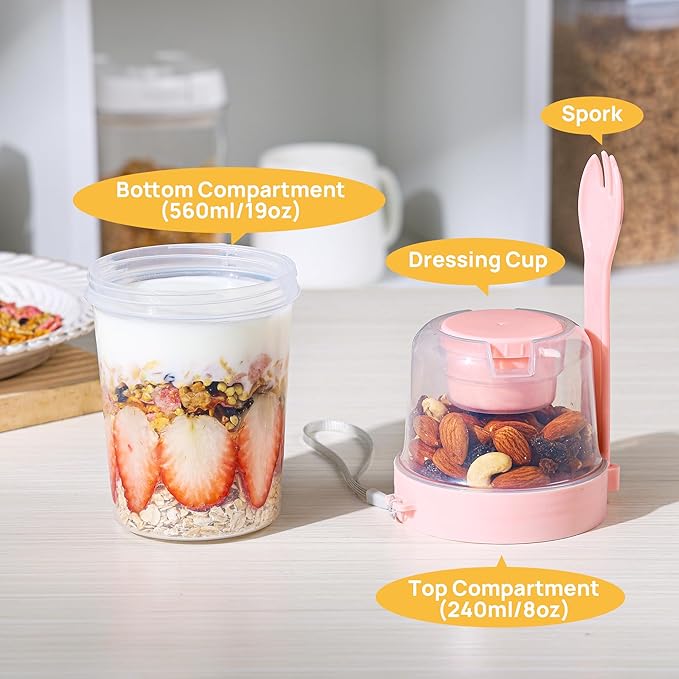 Vtopmart Yogurt Parfait Cups, 4 Pack, - Image 3