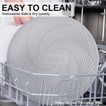 Walfos 12-Inch Silicone Microwave Mat & Pot Holders, Non-Slip Heat Resistant - Image 8