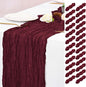 25 Pack Burgundy Table Runners 17 x 108inch Cheesecloth Table Runner Boho Gauze by Lumaycens