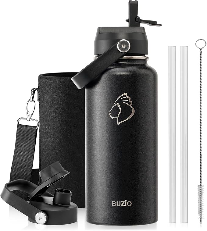BUZIO Insulated Stainless Steel Water Bottle 32 oz by BUZIO