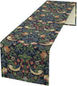 William Morris Blue Strawberry Thief Floral Table Runner Vintage Botanical by Yearn+Jear