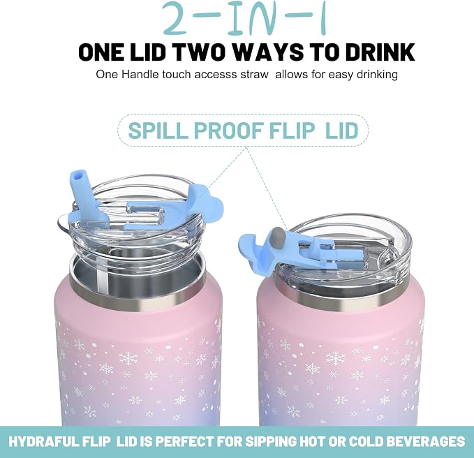 Hydraful 64 oz Tumbler with Handle and Straw - Image 4
