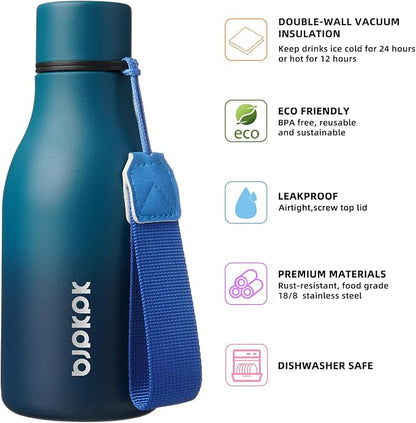 BJPKPK 12oz Insulated Water Bottle, Stainless Steel Bottle - Image 2