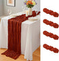 4 Pack Terracotta Cheesecloth Table Runner 10Ft, Fall Table Runner 21.5 x 120 by Yemosa