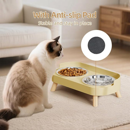 Elevated Cat Bowl, Raised Cat Food and Water Bowl Set - Image 5