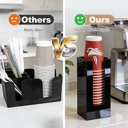 Coffee Cup Dispenser, Cup and Lid Organizer fits 5 to 16 oz Disposable Cups | - Image 4