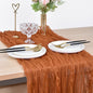 Joanlody Terracotta Cheesecloth Table Runner Spring Easter 10Ft Rustic Gauze Boho Cheese Cloth Table Runner for Wedding Bridal Baby Shower Decoration