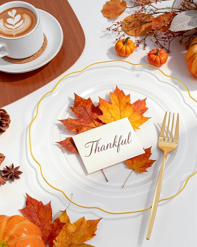 bUCLA 180PCS Clear Plastic Plates - Image 8