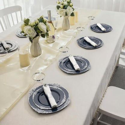 Bestluck 175PCS Navy Blue Disposable Dinnerware - Image 6