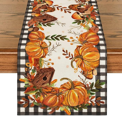 Artoid Mode 210 GSM Fall Table Runner 13x90 Inch. Home Party Decor | Buffalo by ArtoidMode