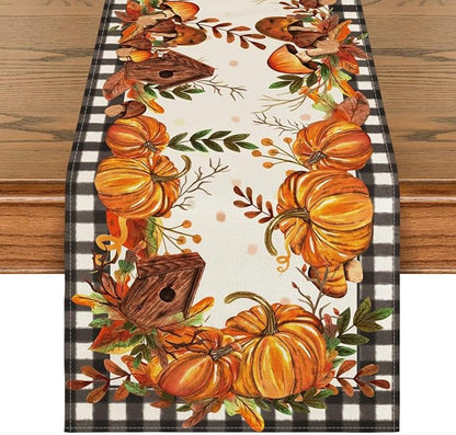 Artoid Mode 210 GSM Fall Table Runner 13x108 Inch Home Party Decor | Buffalo by ArtoidMode