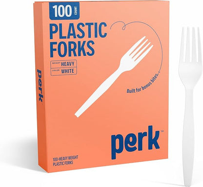 Perk Heavy‑Weight Plastic Forks, Parties & Desserts by Perk