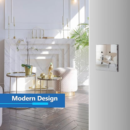 LIDER Reflective Acrylic Toggle Switch Wall Plate, Mirrored Double Light Switch Cover, Plexiglass Cover Plate, Acrylic Glass, Oversized 2-Gang 5.25" x 5.25", LWP-12O-ASV5P, Silver, 5 Pack