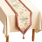 patdrea Designer Idyll Linen Table Runner, Vintage Beige Farmhouse by patdrea