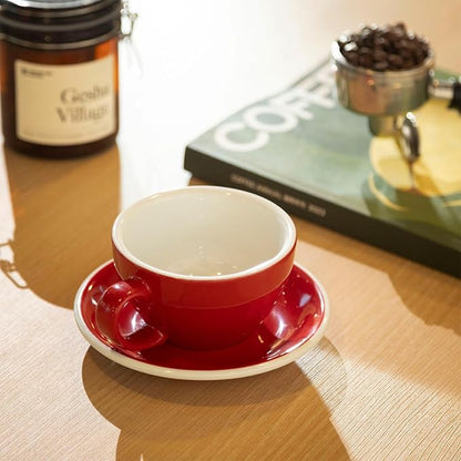Loveramics Latte Art Mug with Saucer, 10 oz Ceramic Coffee cups with Round - Image 6