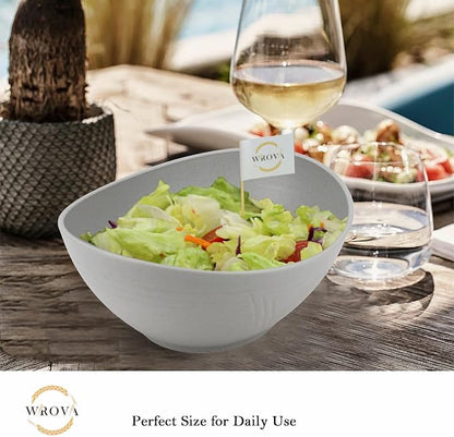 Wheat Straw Bowls Set, Unbreakable Large Salad Bowls Set of 2, Microwave and - Image 6