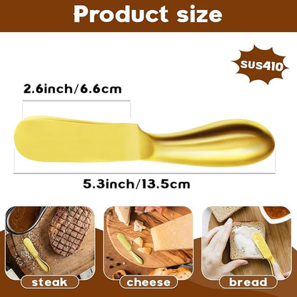 Butter Knife Butter Spreader Knife Gold Butter Knives 4 PCS Cheese Spreader - Image 2