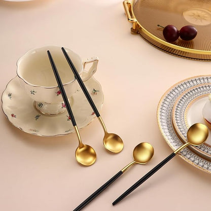 DEHOV 7.95 Inches Satin Gold SS18/10 Long Stirring Spoons - Image 7
