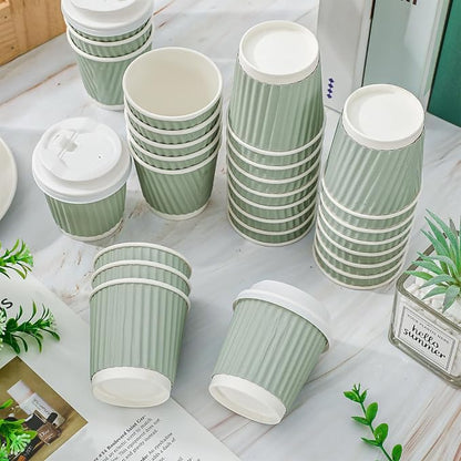 Whaline 100 Pcs Sage Green Disposable Espresso Cups - Image 3